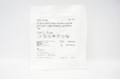 SetSource Z1900 APPX 0.76mL, Smallbore Ext Set w/2 Clave, Clamp, 9inch